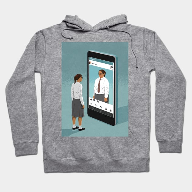 Social Girl Hoodie by John Holcroft